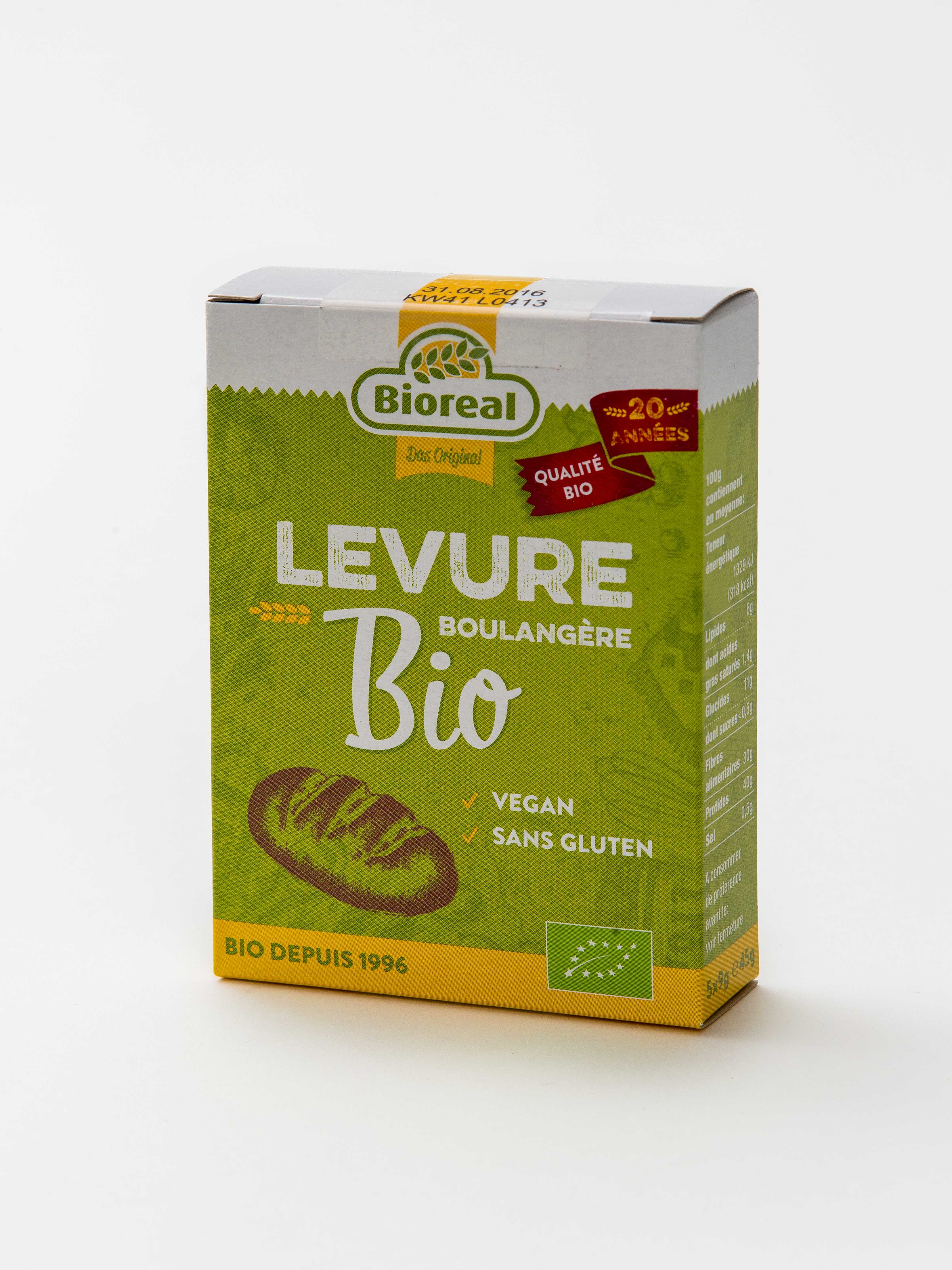 Levure Boulangère Bio sans gluten 5x9g