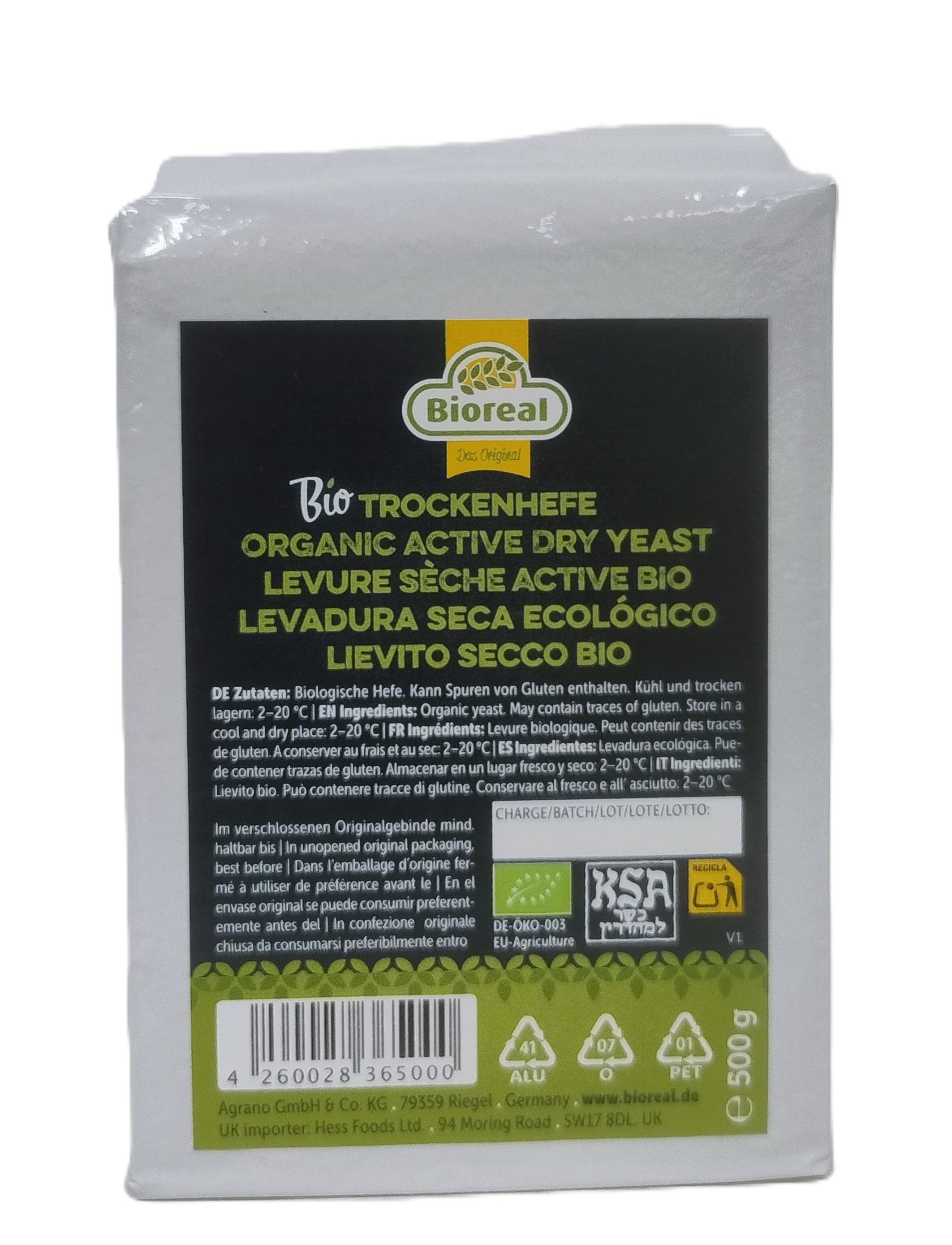 Bioreal Aktive Bio-Trockenhefe 500g FR